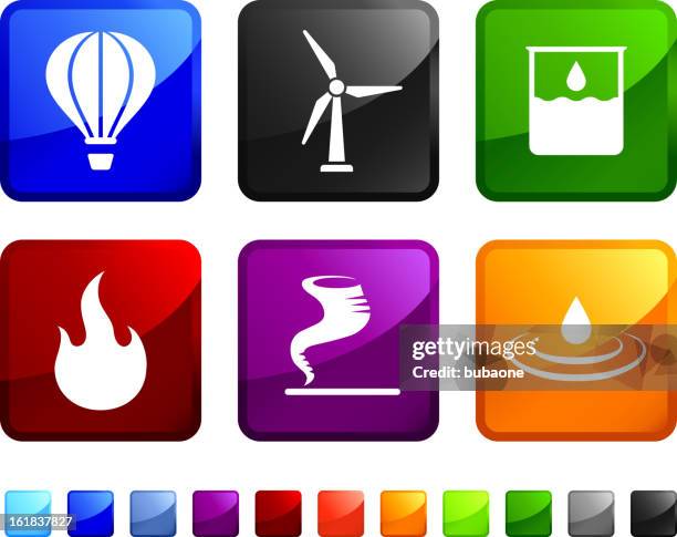 physics at work in nature royalty free vector icon set - testing water temperature stock illustrations