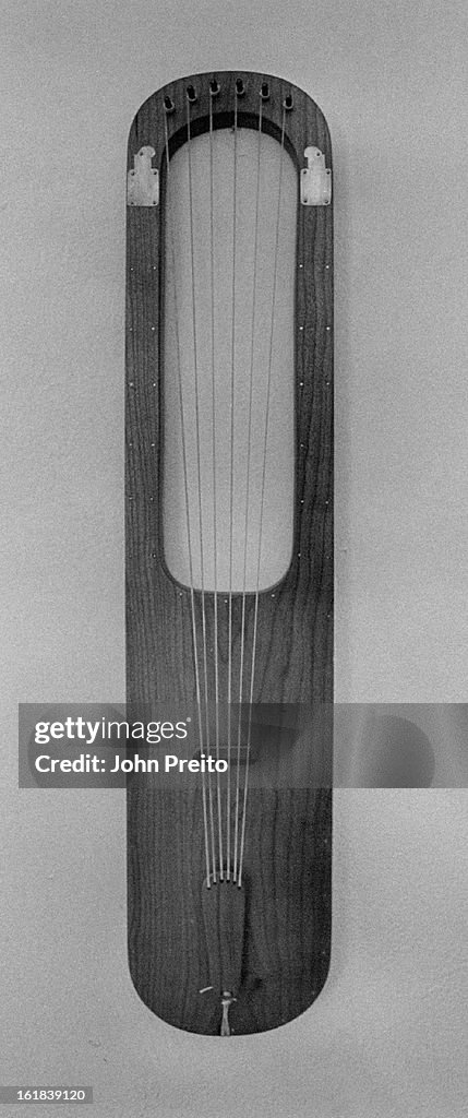 4/1985; The "Sutton Hou" Lyre; In the 6th-Century poem Beowulf, the monster becomes by the singing and harping of the Dones. The modern discovery of fragments of a musical instrument in the 7th Century ship at Sutton Hoo, SuHolk, England