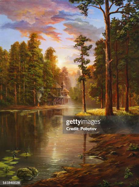 siberia - siberian pine stock illustrations