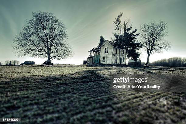 haunted - creepy shack stock pictures, royalty-free photos & images