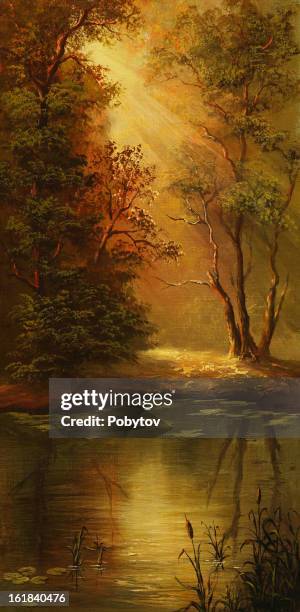 light rays - view from window trees stock illustrations