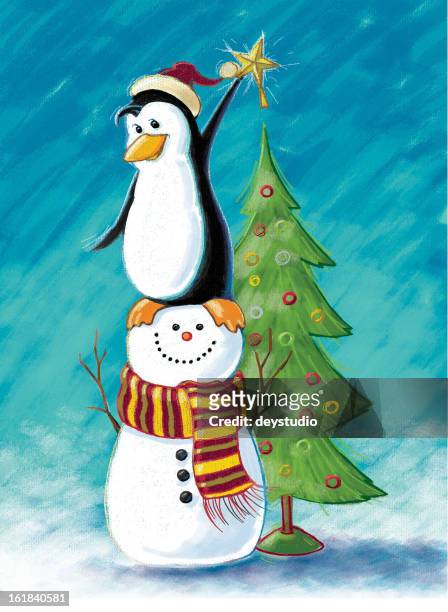 130 Cartoon Christmas Penguin Photos and Premium High Res Pictures - Getty  Images