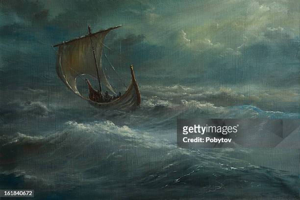 norden-marine - viking ship stock-grafiken, -clipart, -cartoons und -symbole