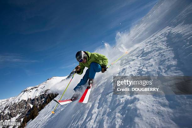 スキーアクション - ski race ストックフォトと画像