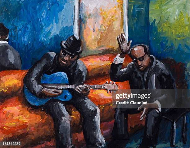 illustrazioni stock, clip art, cartoni animati e icone di tendenza di blues - musica soul