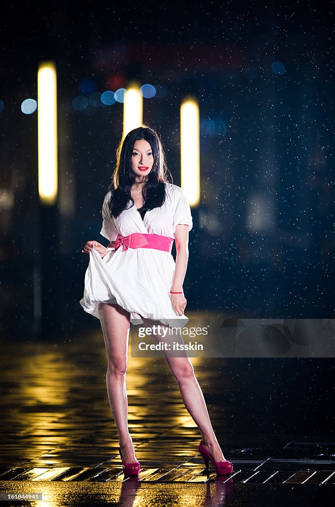 Young asian woman posing