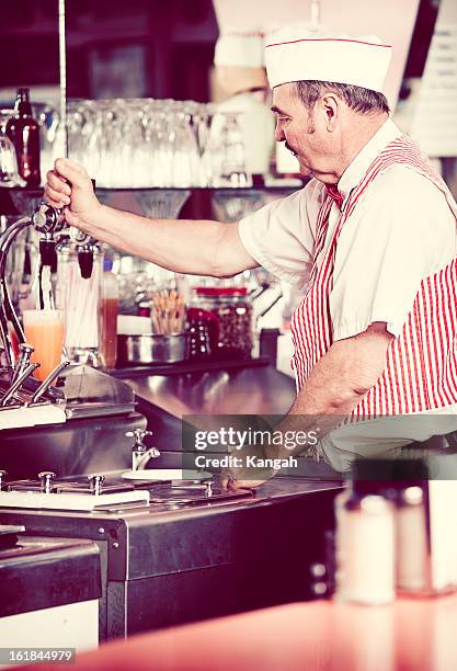 1950's soda shop - soda fountain stock pictures, royalty-free photos & images