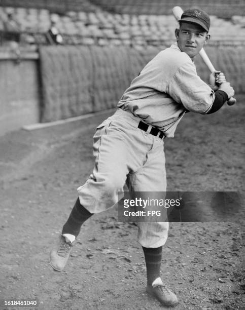 Portrait of Mel Ott , Right Fielder for the New York Giants of the National League during the Major League Baseball season circa May 1935 at the Polo...