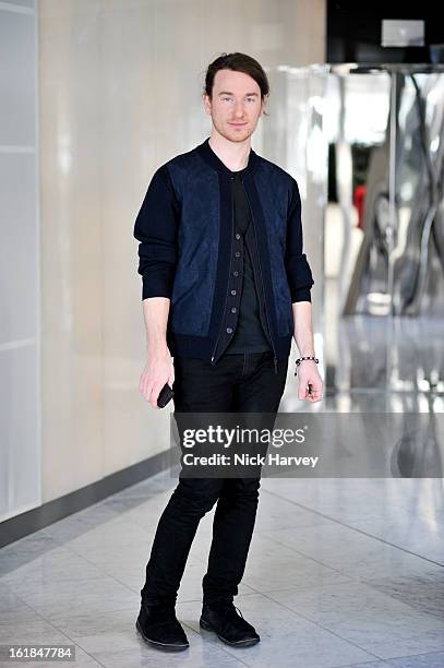 Mark Fast attends the Kinder Aggugini salon show during London Fashion Week Fall/Winter 2013/14 at on February 17, 2013 in London, England.