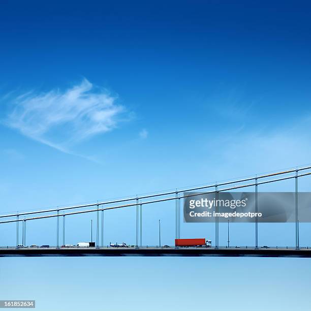 transportation - istanbul bridge stock pictures, royalty-free photos & images