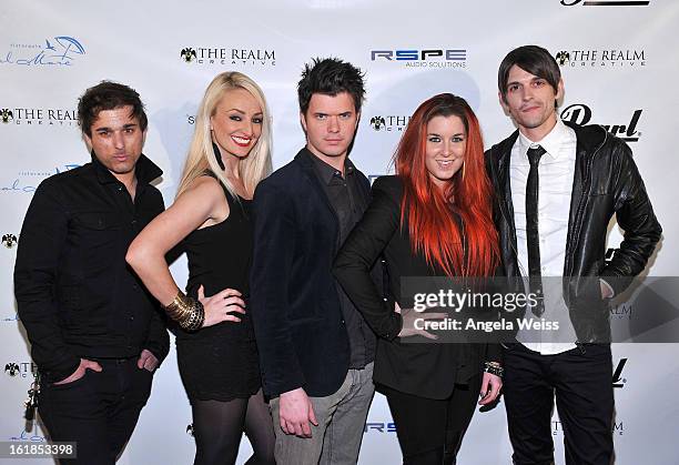 Glass Battles attend The Realm Creative red carpet premier party on February 16, 2013 in Los Angeles, California.