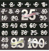 Number with stylish ribbon (eps10)