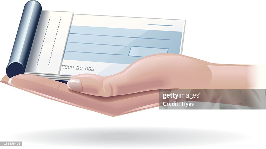 Checkbook Drawing Checkbook In Hand High-Res Vector Graphic - Getty Images