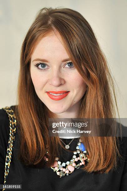 Angela Scanlon attends the Mark Fast salon show during London Fashion Week Fall/Winter 2013/14 at ME Hotel on February 17, 2013 in London, England.