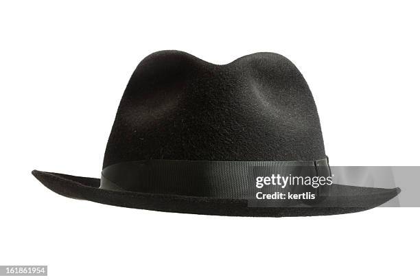 black felt hat - fedora stock pictures, royalty-free photos & images