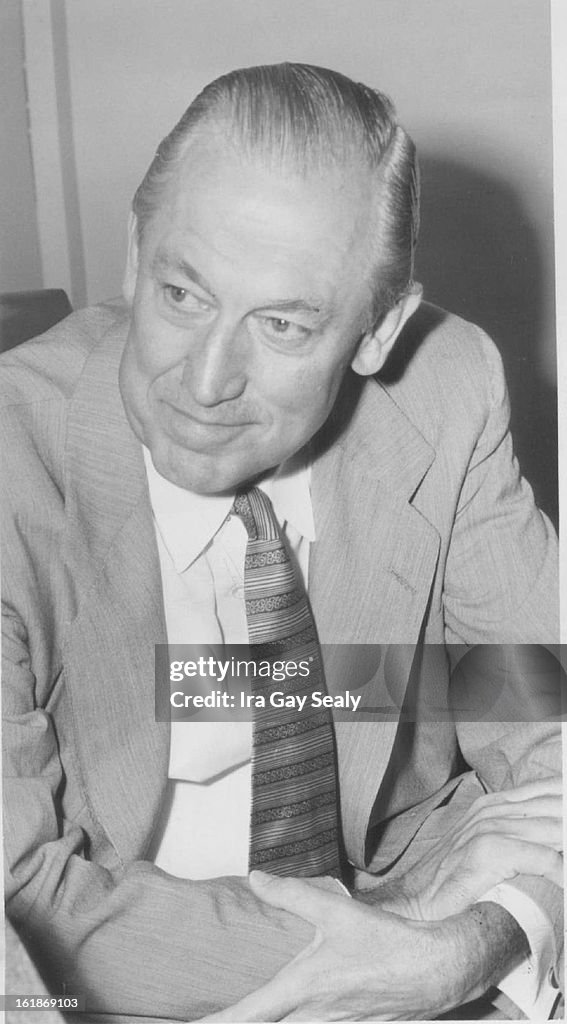 AUG 20 1953; Representative Leslie Arends.; Congressman from Illinois.;