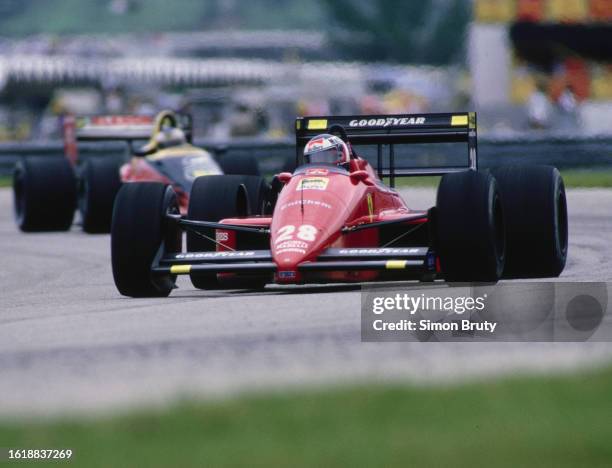 Gerhard Berger from Austria drives the Scuderia Ferrari Ferrari F1/87/88C Ferrari V6t during the Formula One Brazilian Grand Prix on 3rd April 1988...