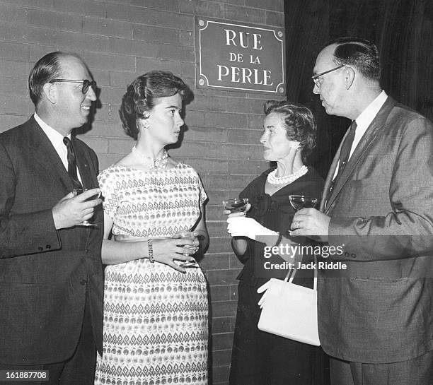 Bastille Day Festivities; French consul and Mrs. Claude Batault hosted Bastille Day festivities at the consulate Tuesday night. Standing beneath the...