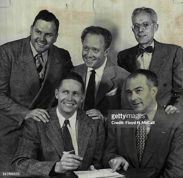 Adolph Coors III signs a contract representing on expenditure of more than $70,000 with Al G. Meyer , manager of KMYR and Columbine network, for...
