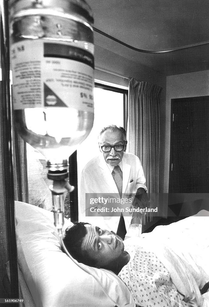 SEP 16 1980, OCT 5 1980; "Doc" Ernest Ceriani of Kremmling and his patient, Richard McMahan, check M
