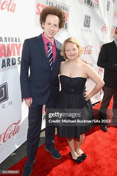 Actors Josh Sussman and Lauren Potter attend the 3rd Annual Streamy Awards at Hollywood Palladium on February 17, 2013 in Hollywood, California.