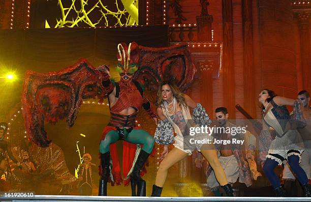 Artists perform during the Carnival Drag Queen Gala on February 14, 2013 in Las Palmas de Gran Canaria, Spain.