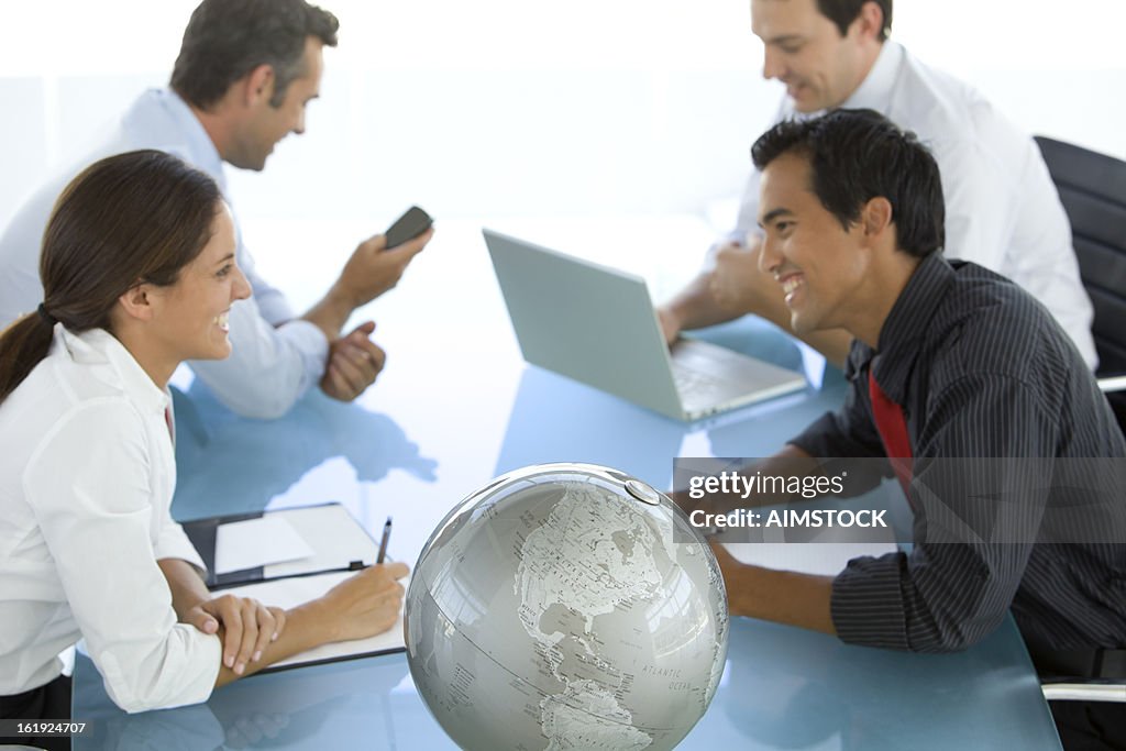 American business team at a business meeting