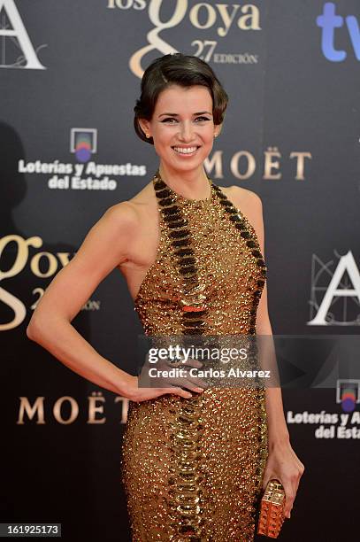 Natasha Yarovenko attends Goya Cinema Awards 2013 at Centro de Congresos Principe Felipe on February 17, 2013 in Madrid, Spain.