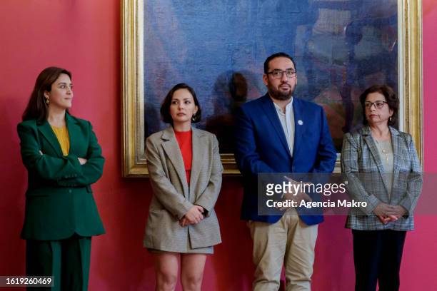 Marcela Sandoval Minister of National Assets, Catalina Arredondo Minister of Culture, Nicolás Cataldo Minister of Education and Aurora Williams...