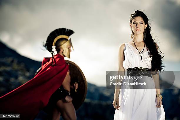 spartan queen - classical greek style stock pictures, royalty-free photos & images