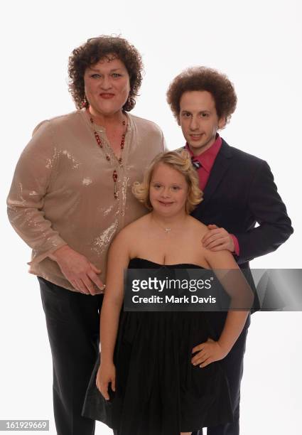 Actors Dot Jones, Lauren Potter and Josh Sussman pose for a portrait in the TV Guide Portrait Studio at the 3rd Annual Streamy Awards at Hollywood...