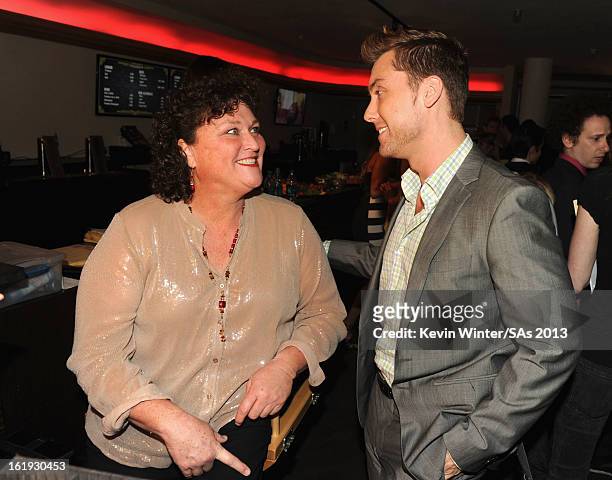 Actress Dot Jones and Lance Bass attend the 3rd Annual Streamy Awards at Hollywood Palladium on February 17, 2013 in Hollywood, California.