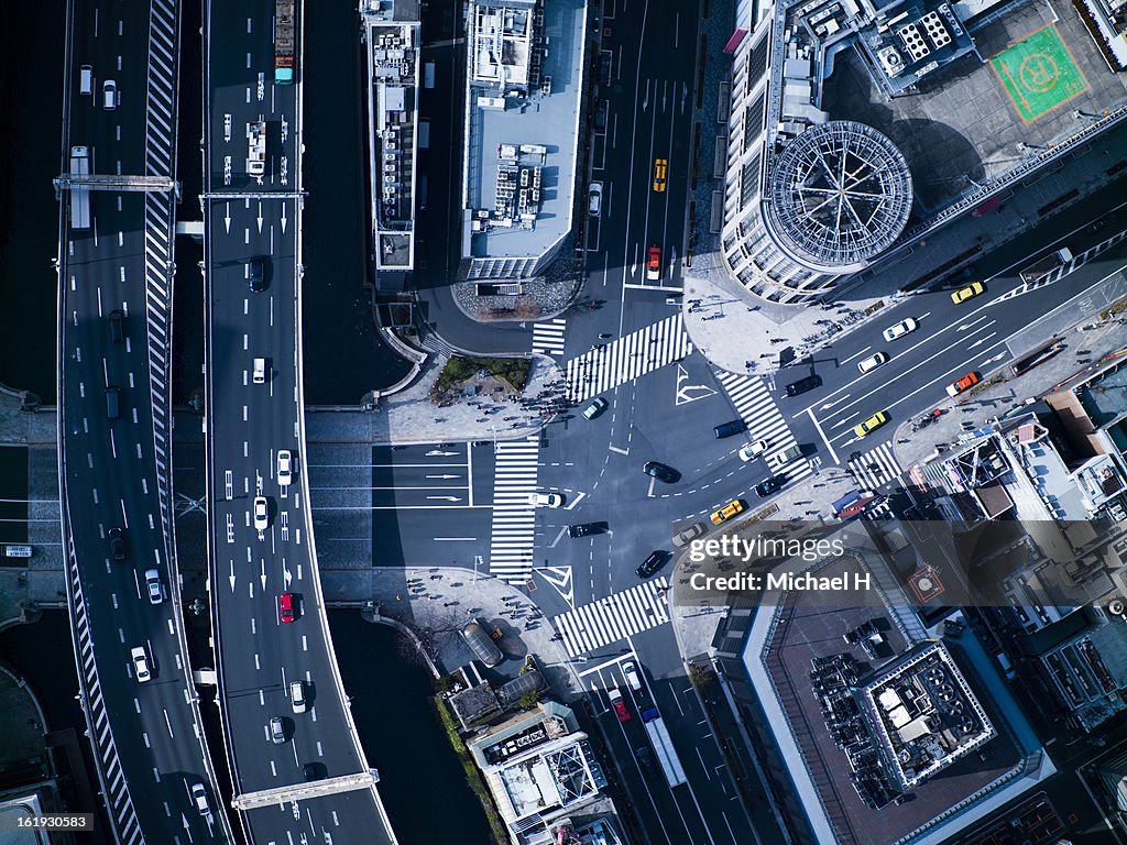 The crossing way of Nihonbashi in Tokyo