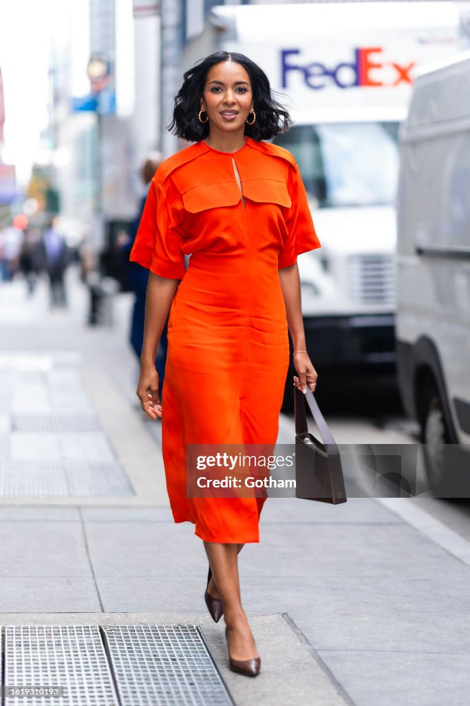Lizzy Mathis Lizzy Mathis is seen in Midtown on August 16, 2023 in New York City