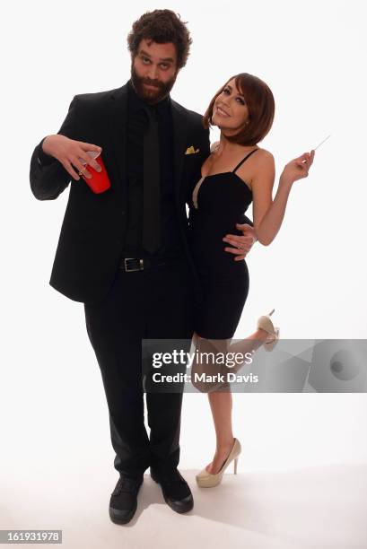 Actors Harley Morenstein and Shira Lazar pose for a portrait in the TV Guide Portrait Studio at the 3rd Annual Streamy Awards at Hollywood Palladium...
