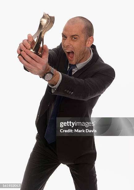 Peter Shukoff poses for a portrait in the TV Guide Portrait Studio at the 3rd Annual Streamy Awards at Hollywood Palladium on February 17, 2013 in...