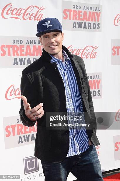 Vanilla Ice arrives at the 3rd Annual Streamy Awards at The Hollywood Palladium on February 17, 2013 in Los Angeles, California.