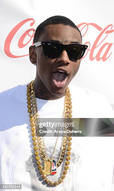 Soulja Boy arrives at the 3rd Annual Streamy Awards at The Hollywood Palladium on February 17, 2013 in Los Angeles, California.