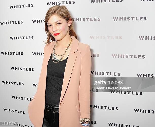 Amber Anderson attends the Whistles Limited Edition Autumn/Winter 2013 Collection party at The Arts Club on February 17, 2013 in London, England.