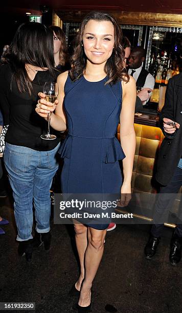 Samantha Barks attends the Whistles Limited Edition Autumn/Winter 2013 Collection party at The Arts Club on February 17, 2013 in London, England.