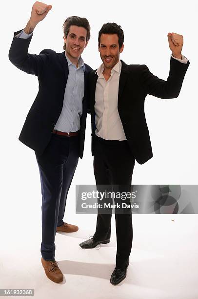 Digital Content Producer at Dick Clark Productions Assaf Blecher and VP of Digital Distribution, Dick Clark Productions Ariel Elazar pose for a...