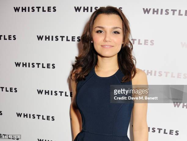 Samantha Barks attends the Whistles Limited Edition Autumn/Winter 2013 Collection party at The Arts Club on February 17, 2013 in London, England.