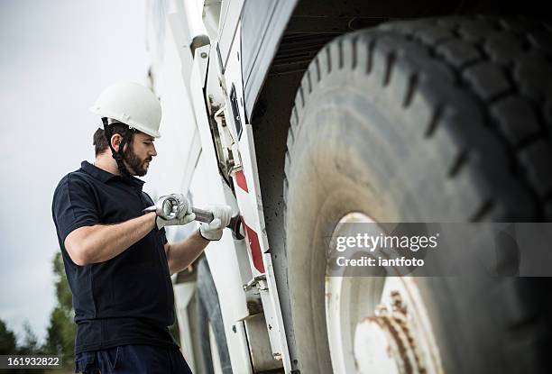 the mechanic. - truck turning stock pictures, royalty-free photos & images