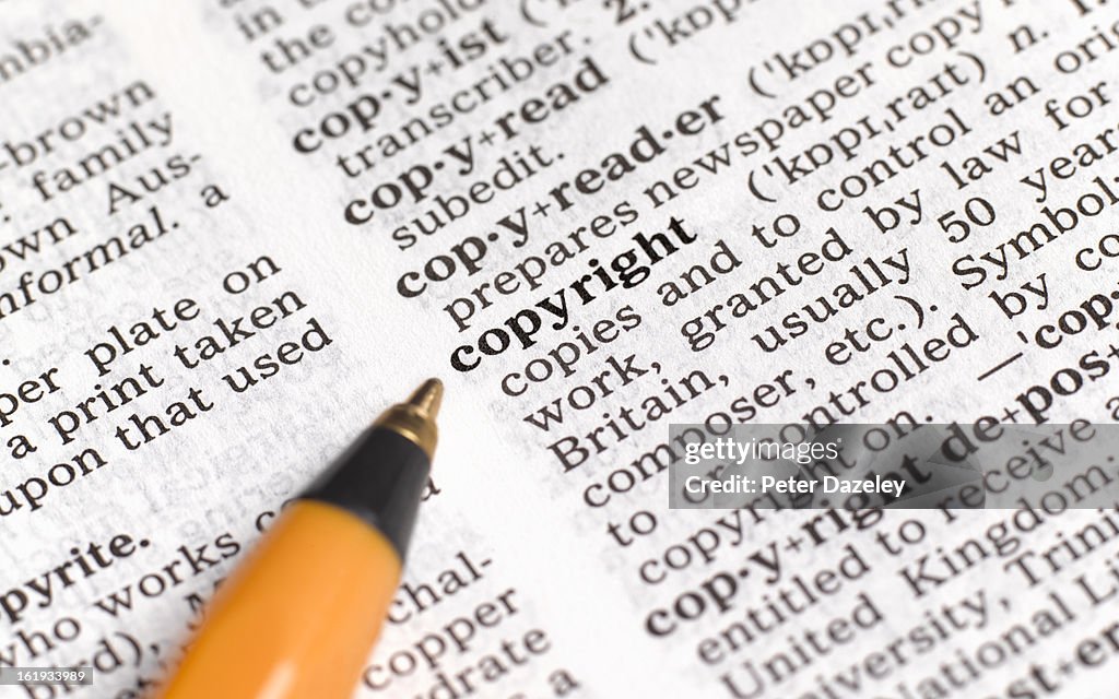 Copyright in dictionary