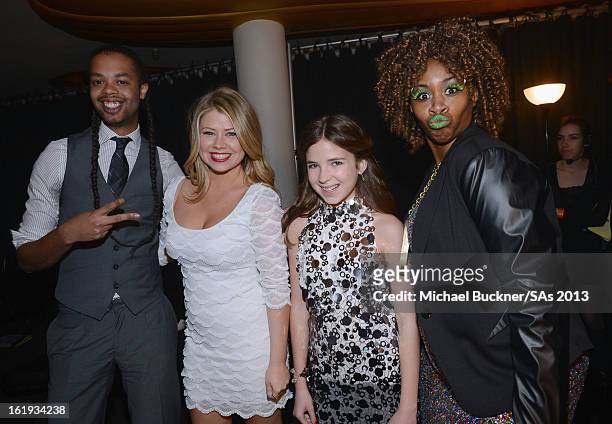 Antoine Dodson, Cara Hartmann, Nicole Westbrook and GloZell attend the 3rd Annual Streamy Awards at Hollywood Palladium on February 17, 2013 in...