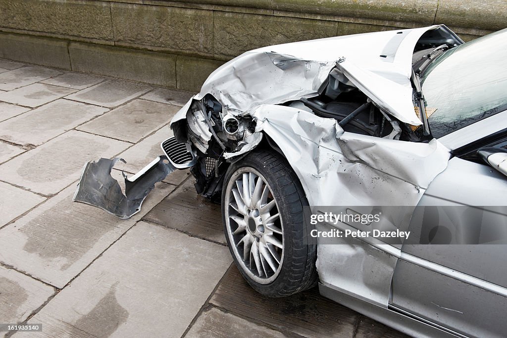 Crash car side view