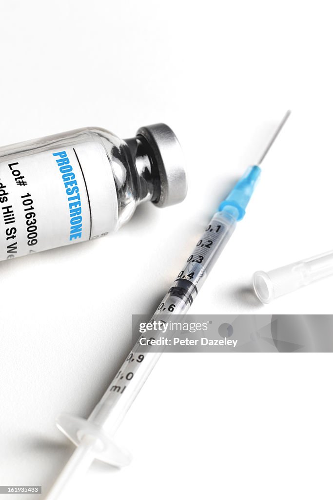 Progesterone injection