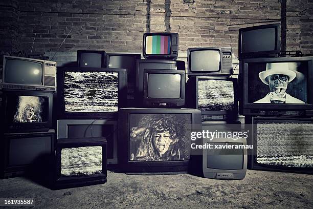 mad about televisions - old warehouse stock pictures, royalty-free photos & images