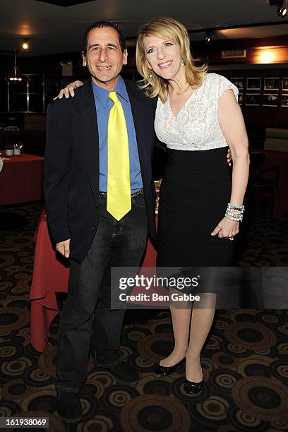 Writer Mike Reiss and Comedian Lisa Lampanelli attend 65th Annual Writers Guild East Coast Awards After Party at B.B. King Blues Club & Grill on...