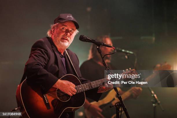 Henning Kvitnes and Finn Tore Tokle perform on stage at the Rockefeller Music Hall on August 16, 2023 in Oslo, Norway.